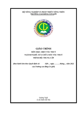 Giáo trình điện tàu thuỷ nghề sửa chữa máy tàu thuỷ trung cấp