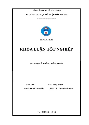 Luận văn hpu hoàn thiện công tác kế toán doanh thu chi phí và xác định kết quả kinh doanh tại công ty cp thương mại và vận tải phúc sơn