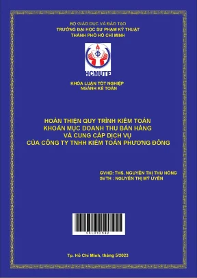 Hoàn thiện quy trình kiểm toán khoản mục doanh thu bán hàng và cung cấp dịch vụ của công ty tnhh kiểm toán phương đông tại công ty tnhh kiểm toán phương đông