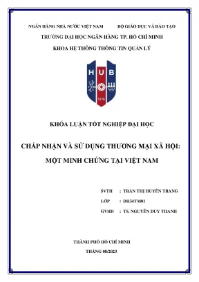 Chấp nhận và sử dụng thương mại xã hội một minh chứng tại việt nam