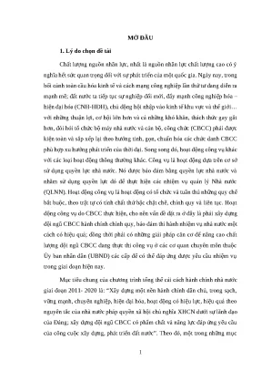Luận văn ths qlc chất lượng công chức các phòng chuyên môn thuộc ủy ban nhân dân huyện nhà bè thành phố hồ chí minh