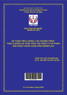 Kế toán tiền lương các khoản trích theo lương và thuế tncn tại công ty cổ phần giải pháp chuỗi cung ứng smartlog