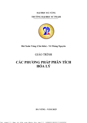 Giáo trình các phương pháp phân tích hóa lý