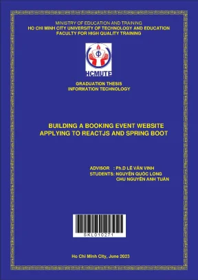 Building a booking event website applying to reactjs and spring boot