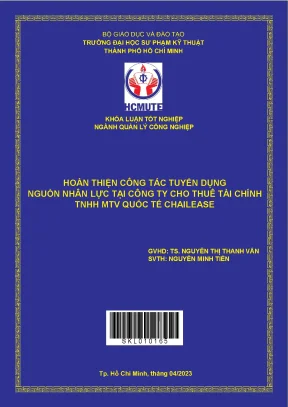 Hoàn thiện công tác tuyển dụng nguồn nhân lực tại công ty cho thuê tài chính tnhh mtv quốc tế chailease