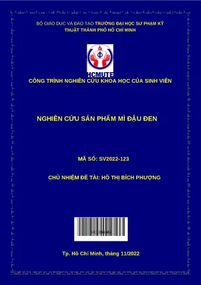 Luận văn thạc sĩ nghiên cứu sản phẩm mì đậu đen