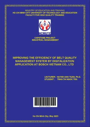 Improving the efficiency of belt quality management system by digitalization application at bosch vietnam co ltd