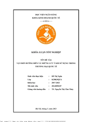Vận đơn đường biển và những lưu ý khi sử dụng trong thương mại quốc tế