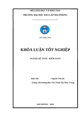Luận văn hpu hoàn thiện công tác kế toán hàng hóa tại công ty tnhh thương mại và dịch vụ điện máy dương vương