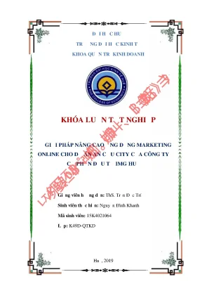 Giải pháp nâng cao ứng dụng marketing online cho dự án an cựu city của công ty cổ phần đầu tư img huế