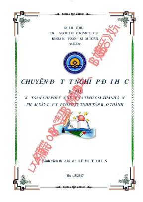 Kế toán chi phí sản xuất và tính giá thành sản phẩm xây lắp tại công ty tnhh tân bảo thành