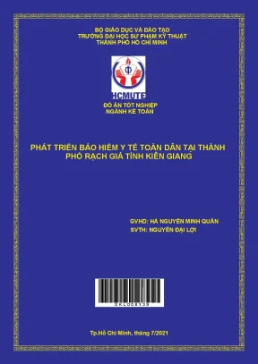 Khóa luận tốt nghiệp phát triển bảo hiểm y tế toàn dân tại thành phố rạch giá tỉnh tiền giang