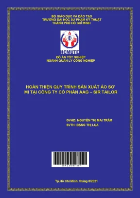 Hoàn thiện quy trình sản xuất áo sơ mi tại công ty cổ phần aag sir tailor