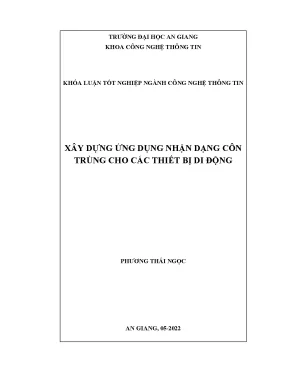 Xây dựng ứng dụng nhận dạng côn trùng cho các thiết bị di động