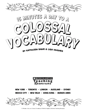 15 minutes a day to colossal vocabulary