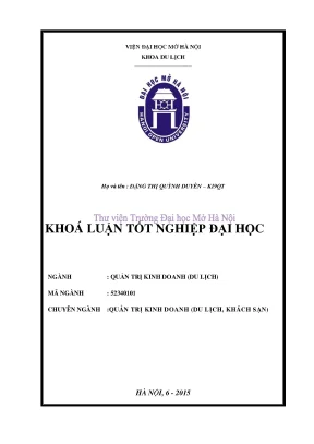 Giải pháp nâng cao chất lượng dịch vụ buồng tại khách sạn de lopera hà nội