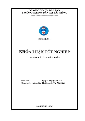Hoàn thiện công tác kế toán nguyên vật liệu tại công ty cổ phần xây dựng thủy lợi hải phòng