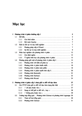 Giáo trinh phương trinh vi phân thường cấp i