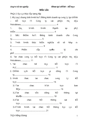 Luận văn tốt nghiệp kế toán chi phí bán hàng và chi phí quản lý doanh nghiệp tại công ty cổ phần hoá dầu petrolimex