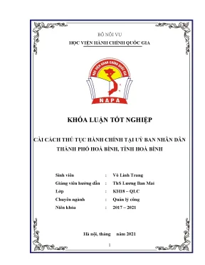 Cải cách thủ tục hành chính tại ubnd thành phố hòa bình tỉnh hòa bình 1
