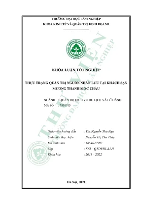 Thực trạng quản trị nguồn nhân lực tại khách sạn mường thanh mộc châu