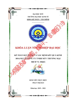 Kế toán bán hàng và xác định kết quả kinh doanh tại công ty tnhh mtv tm dịch vụ 3h và g