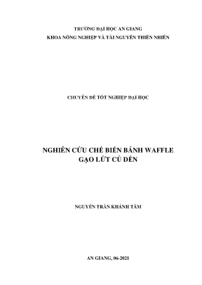 Nghiên cứu chế biến bánh waffle gạo lứt củ dền