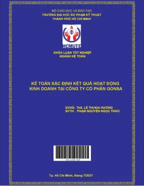 Kế toán xác định kết quả hoạt động kinh doanh tại công ty cổ phần gonsa