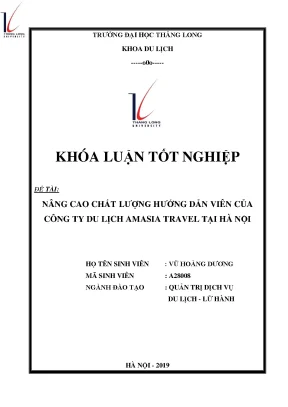 Nâng cao chất lượng hướng dẫn viên của công ty du lịch amasia travel tại hà nội