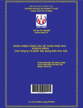 Hoàn thiện công tác kế toán phải thu khách hàng tại công ty cổ phần xây dựng kiến trúc aa
