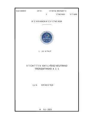 Luận án tiến sĩ vật chất tối và khối lượng neutrino trong mô hình 3 4 1 1