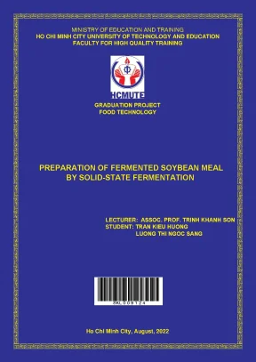 Preparation of fermented soybean meal by solid state fermentation