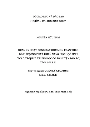 0475 quản lý hoạt động dạy học môn toán theo định hướng phát triển năng lực học sinh ở các trường trung học cơ sở huyện đak pơ tỉnh gia lai luận văn tốt ng