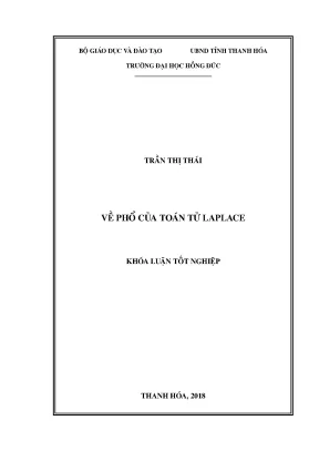 Về phổ của toán tử laplace