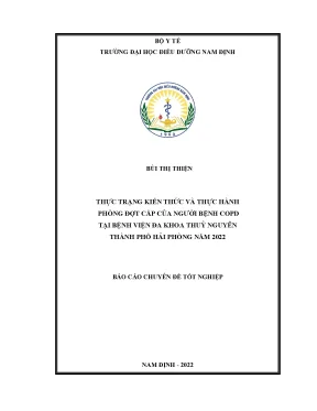 Thực trạng kiến thức và thực hành phòng đợt cấp của người bệnh copd tại bệnh viện đa khoa thuỷ nguyên thành phố hải phòng năm 2022