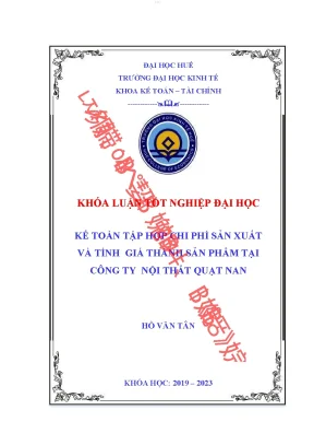 Kế toán chi phí và tính giá thành sản phẩm tại công ty nội thất quạt nan