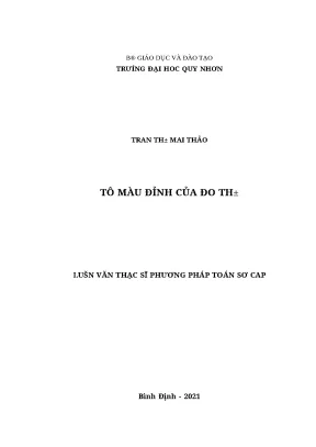 0126 tô màu đỉnh của đồ thị luận văn tốt nghiệp