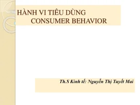 Chuong 3 1 hành vi tiêu dùng