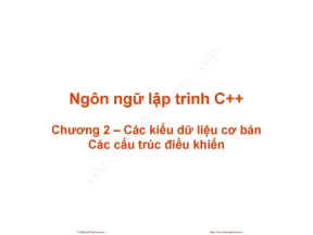 Lap trinh c data types control structures các kiểu dữ liệu cơ bản các cấu trúc điều khiển