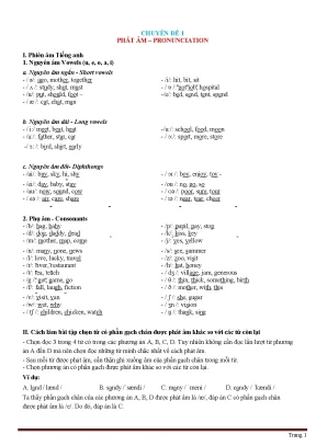 25 chuyên đề ngữ pháp tiếng anh