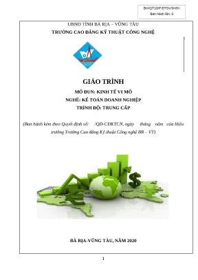 Giáo trình mô đun kinh tế vi mô nghề kế toán doanh nghiệp trình độ trung cấp cđ kỹ thuật công nghệ br vt