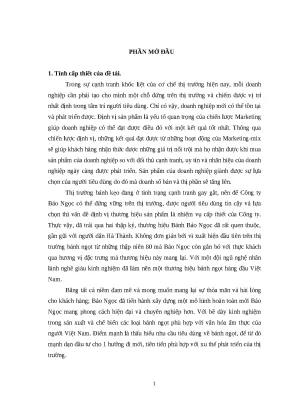 Luận văn thạc sĩ tái định vị thương hiệu bảo ngọc công ty cổ phần bảo ngọc akito