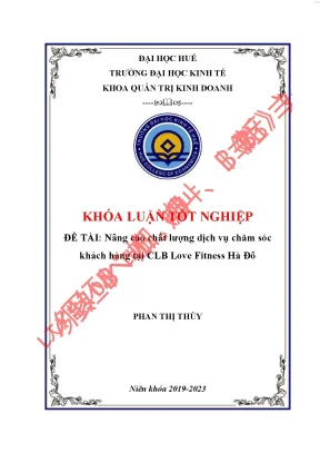 Nâng cao chất lượng dịch vụ chăm sóc khách hàng tại clb love fitness hà đô