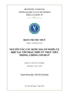 Nguyên tắc các quốc gia có nghĩa vụ hợp tác với nhau nhìn từ thực tiễn phòng chống covid 19