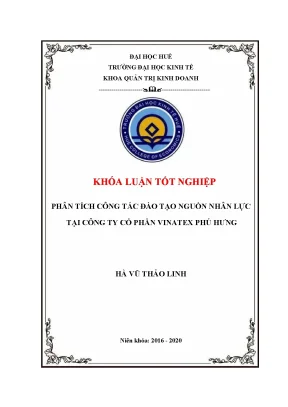 Khóa luận tốt nghiệp phân tích công tác đào tạo nguồn nhân lực tại công ty cổ phần vinatex phú hưng