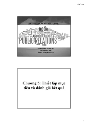 Giáo án môn quan hệ công chúng
