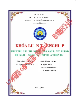 Phát triển hệ thống quản lý văn bản tại ubnd thị xã hương thủy tỉnh thừa thiên huế