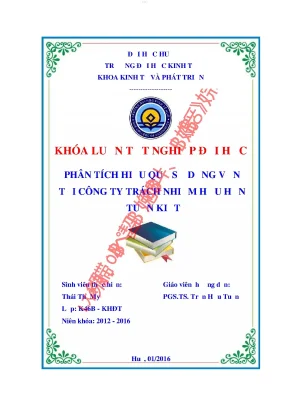 Phân tích hiệu quả sử dụng vốn tại công ty tnhh tuấn kiệt