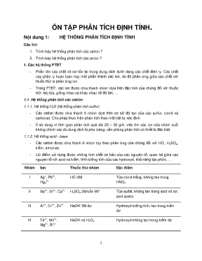 Tài liệu ôn tập hóa phân tích