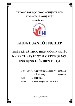 Thiết kế và thực hiện mô hình điều khiển tủ ats bằng plc kết hợp với ứng dụng trên điện thoại